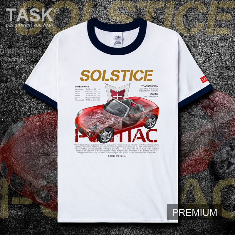 TASK Pontiac Solstice pandy Mỹ Sports Car ngắn tay áo T-Shirt hâm mộ nam và nữ quần áo