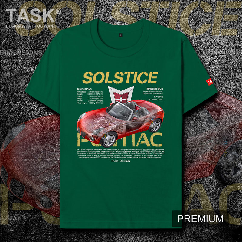 TASK Pontiac Solstice pandy Mỹ Sports Car ngắn tay áo T-Shirt hâm mộ nam và nữ quần áo