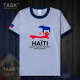 TASK Haiti Quốc Bản đồ Creative bông ngắn tay áo thun nam và nữ Casual thể thao Half-Sleeve Summer 50