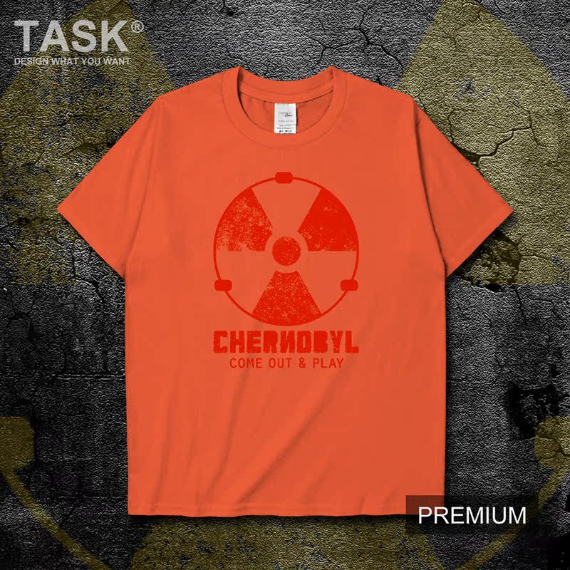 TASK Chernobyl tai nạn Chernobyl sắc nét in mùa hè áo thun nam và giản dị tưởng niệm nửa ống tay áo áo sơ mi nữ