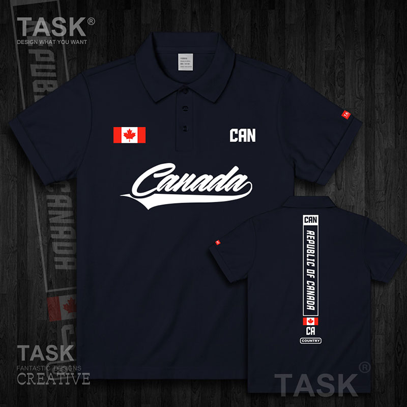 Áo phông Thế Hệ Mới đường Cờ Graffiti Quốc TASK Canada Canada Trendmen ve áo POLO