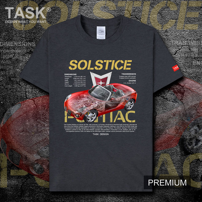 TASK Pontiac Solstice pandy Mỹ Sports Car ngắn tay áo T-Shirt hâm mộ nam và nữ quần áo