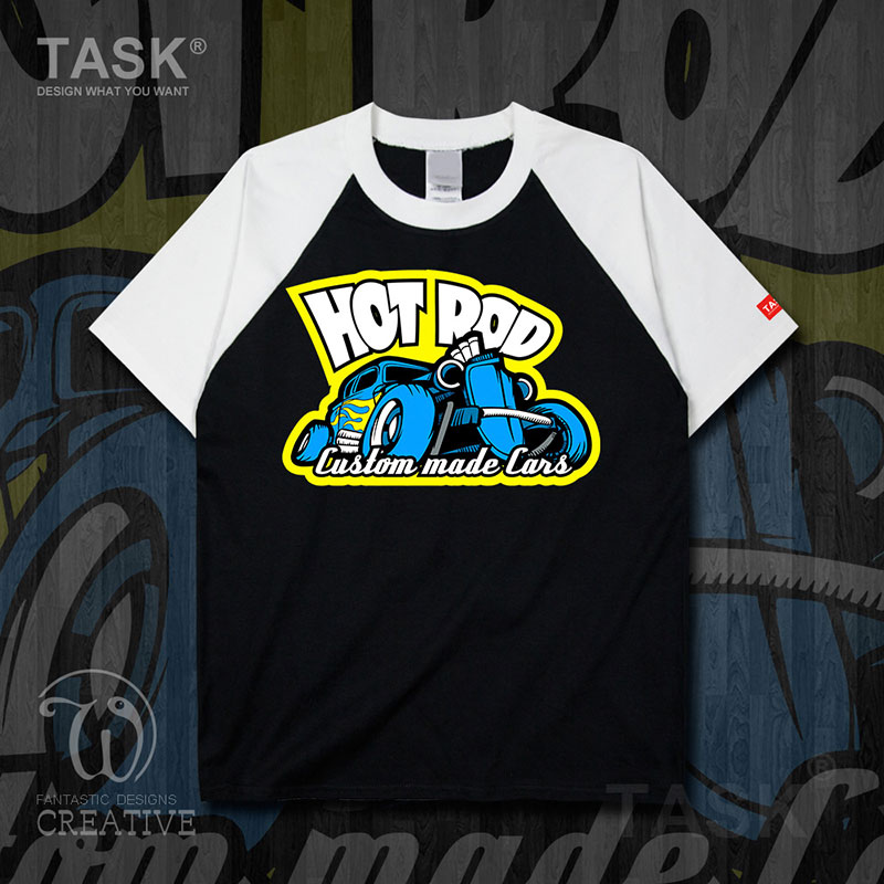 TASK Motorsport Tính Tuỳ chỉnh Hot Rod Modified Car Trend ngắn tay áo thun nam và nữ T-Shirt 03-0007