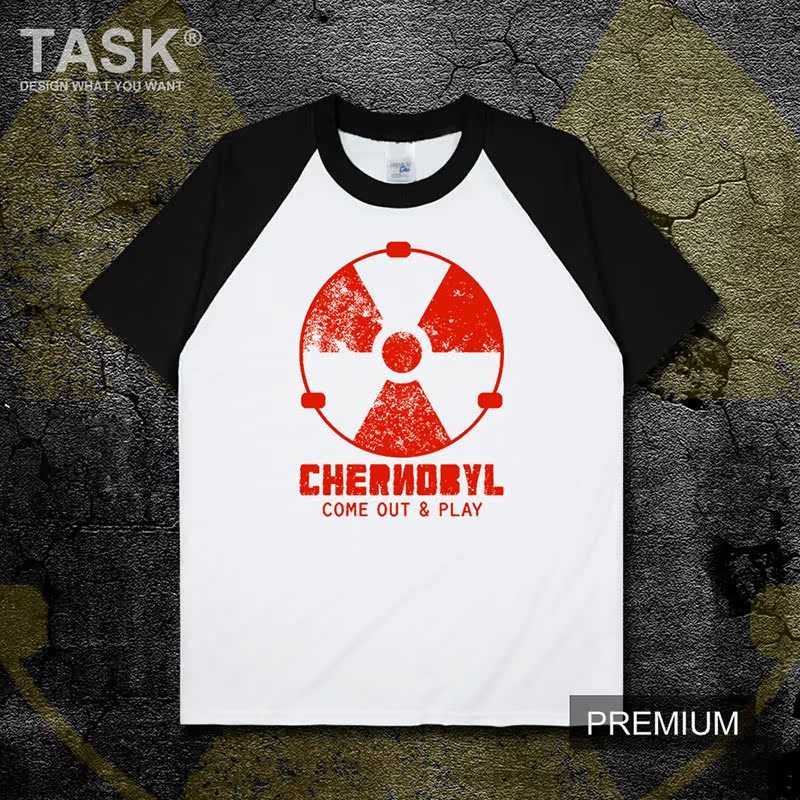 TASK Chernobyl tai nạn Chernobyl sắc nét in mùa hè áo thun nam và giản dị tưởng niệm nửa ống tay áo áo sơ mi nữ