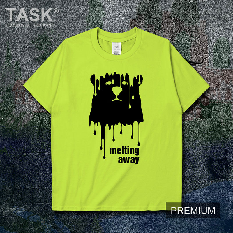 TASK HÂM NÓNG TOÀN CẦU Melting Xa Glacier tan Tính Creative triều Nhãn hiệu nam và nữ bông ngắn Sleevet T-Shirts