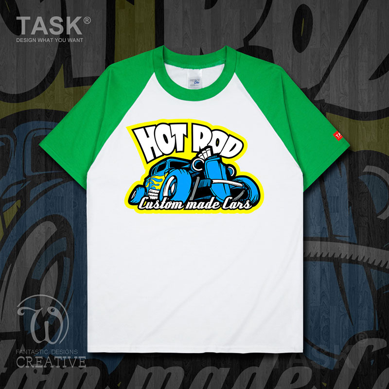 TASK Motorsport Tính Tuỳ chỉnh Hot Rod Modified Car Trend ngắn tay áo thun nam và nữ T-Shirt 03-0007