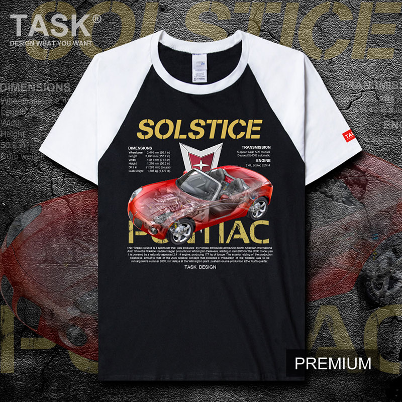 TASK Pontiac Solstice pandy Mỹ Sports Car ngắn tay áo T-Shirt hâm mộ nam và nữ quần áo