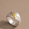 Civet under the Moon pure silver pure handmade small fresh ring about 10g