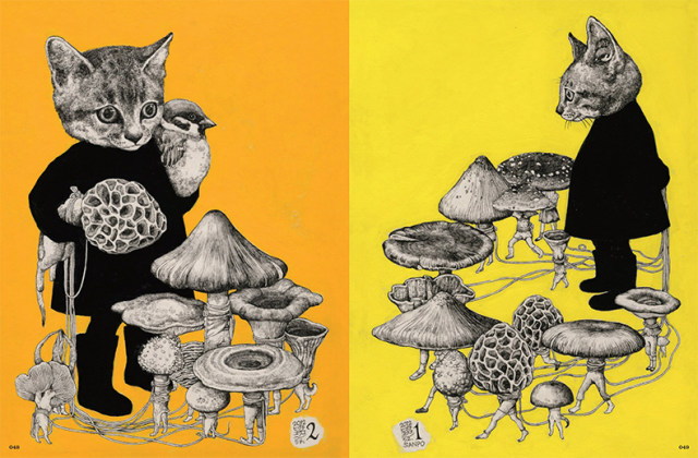 Higuchi Yuko Art Collection Higuchi Yuko Collection Cats, Mushrooms, Girls' Fantasy World Collection Higuchi Yuko Artworks Cihong Genuine
