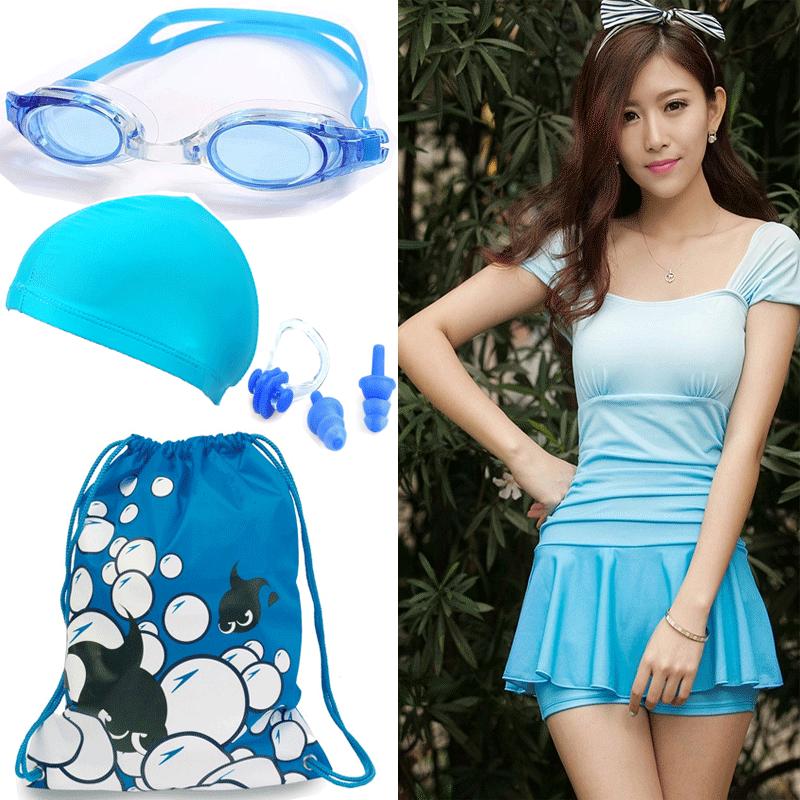 Lady Lions flat corner dress swimsuit Slim Swimsuit Swimming nice with chest cushion package to collect waist and back