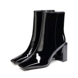 Martens, высокие короткие сапоги, демисезонные универсальные туфли на высоком каблуке, флисовые ботинки, из натуральной кожи