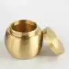 Pure copper incense powder jar Mini tea jar Shen sandalwood powder bottle Home storage storage jar Brass miniature vial