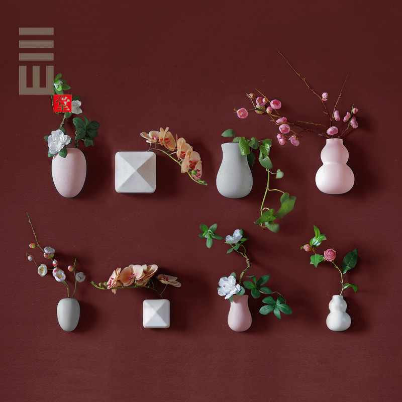 Sanshan Hall wall-hanging water cultured small vase creative wall Gold Ge Decorative Suspended Pendulum modern Jane Joins