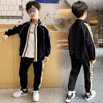 Boy set tide handsome fashionable Korean version 2021 spring Middle big children Net red wild Sports Leisure two-piece tide