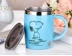 Snoopy Office Cup Inox Tea Cup Cup Uống nam và nữ Mug với Cover Spoon Coffee Cup Cup hộ gia đình bình nước trẻ em Tách