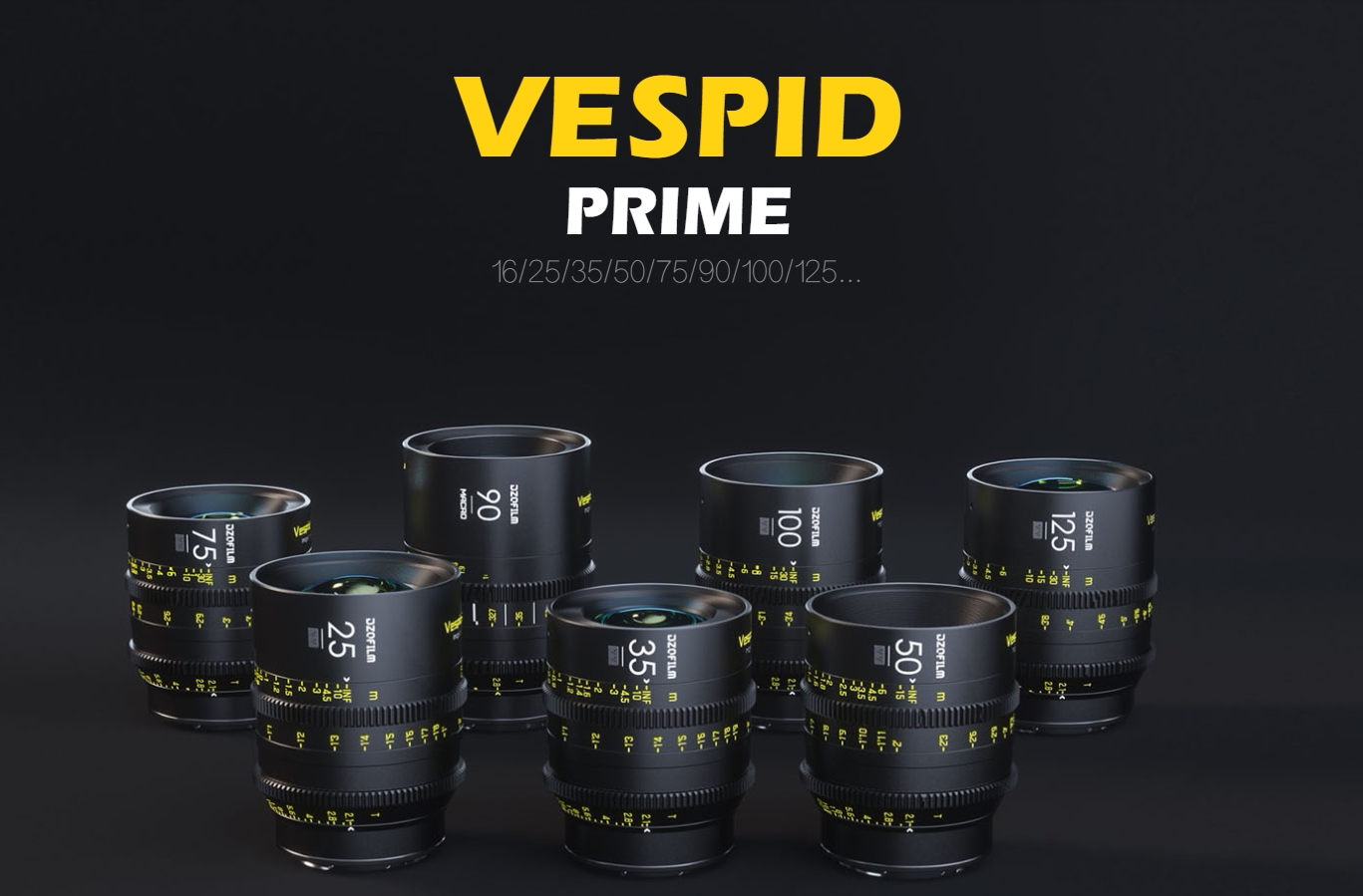 DZOFILM Vespid Prime series full frame fixed focus film lens Oriental lens