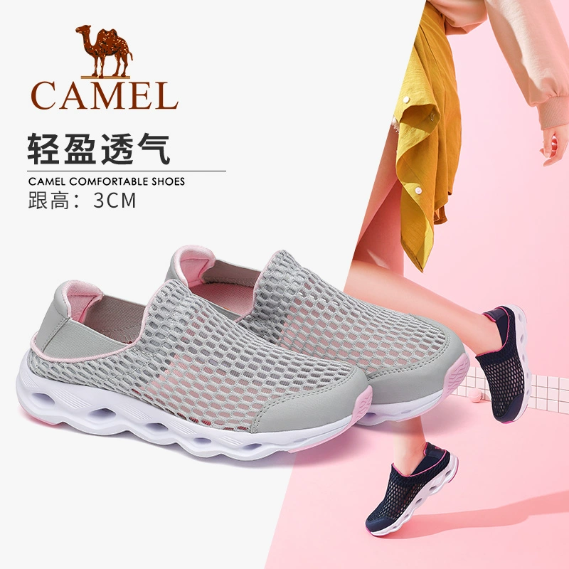 Lạc đà lạc đà 2019 mùa xuân giản dị đế dày giày thể thao giản dị sinh viên nữ giày đế thấp A913036169 - Giày cắt thấp
