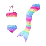 Юбка для принцессы, комплект, купальник, 3 предмета, крой «рыбий хвост»