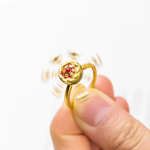 Когда персонаж Lotus Six вращается на кольцо, запустите кольцо эмалевой эмали нации, жареный синий Jingtai Blue