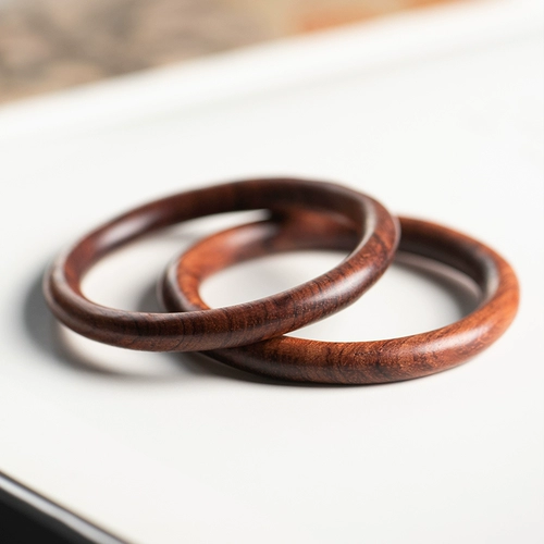 Деревянный ретро женский браслет из розового дерева, этническое ювелирное украшение, простой и элегантный дизайн