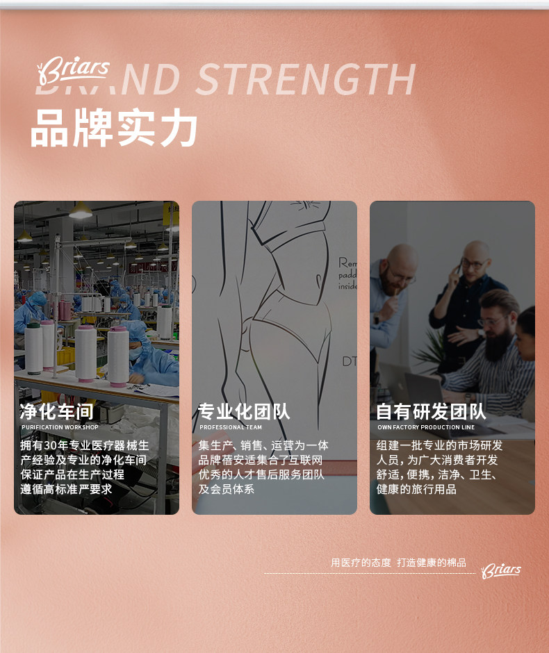 【中國直郵】蓓安適 一次性內褲 純白5條裝 女生XL(腰圍2.2-2.3尺) 女款純棉滅菌