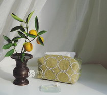 (Little island hand-made) (tambourine) minaperhonen are Chuan Ming handmade paper towel bag Meng yellow