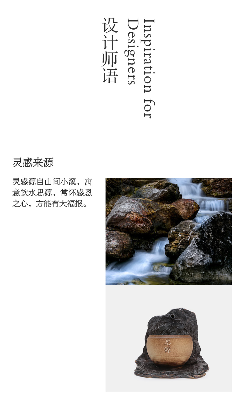 Thousands of thousand hall water implement new ceramic water desktop furnishing articles household humidifier water bamboo stream of ses