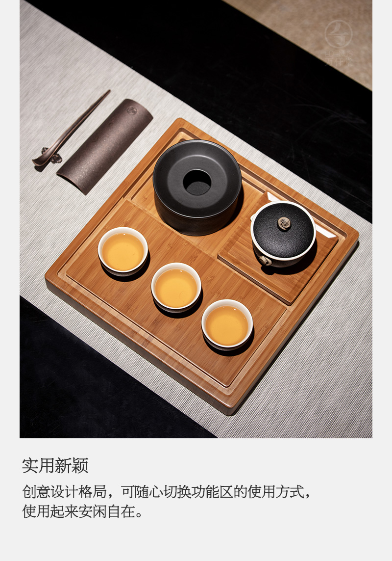 M letters kilowatt/hall tea tray was new PuZhu dry tea tray was home in hot tea table ceramic tube mobile pot bearing the quartet