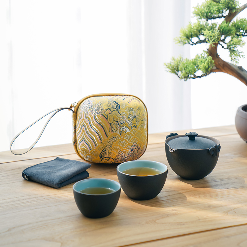 Clap to 】 【 1 yuan wan # $kung fu tea set a pot of two glass ceramic crack cup contentment suet white