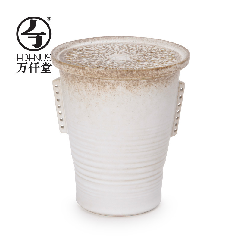 Ceramic cups with cover cup meeting office cup kung fu creative small cups than thousand cups don treasure