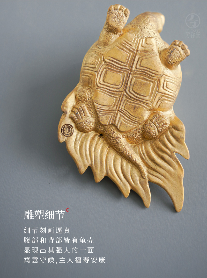Thousands of thousand hall tea pet creative household act the role ofing is tasted small desktop furnishing articles furnishing ceramics handicraft gold dust glaze longevity turtle