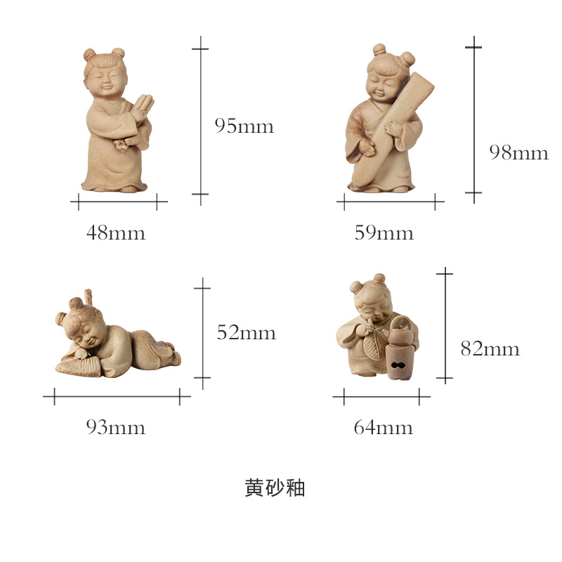 M letters kilowatt/ceramic tea pet # kung fu tea accessories coarse pottery figure small place picture so much, really heavy