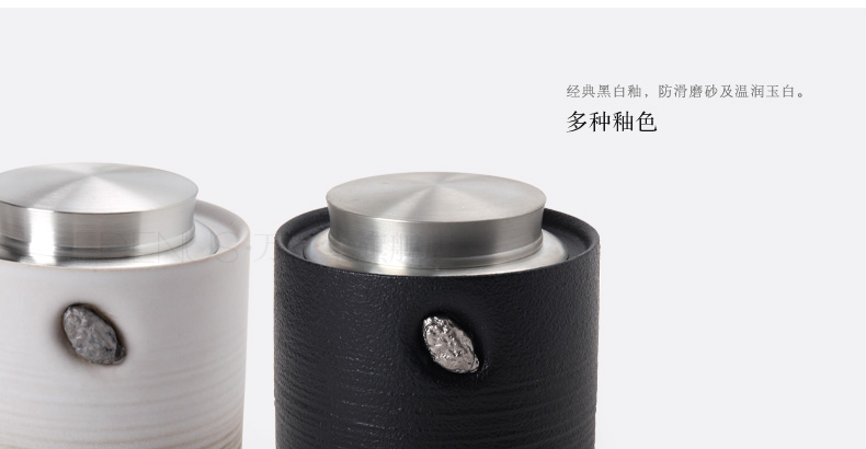 M letters kilowatt/hall caddy fixings ceramic seal pot tin can portable storage tanks zen tea caddy fixings 02 series