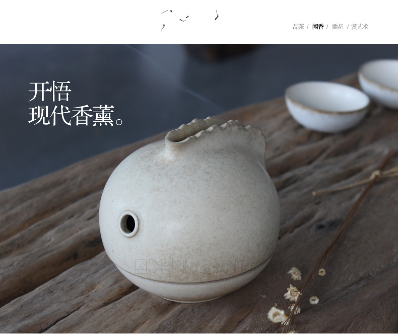 Incense buner ceramic mini furnishing articles coarse pottery your up fume censer creative tea thousand hall of enlightenment