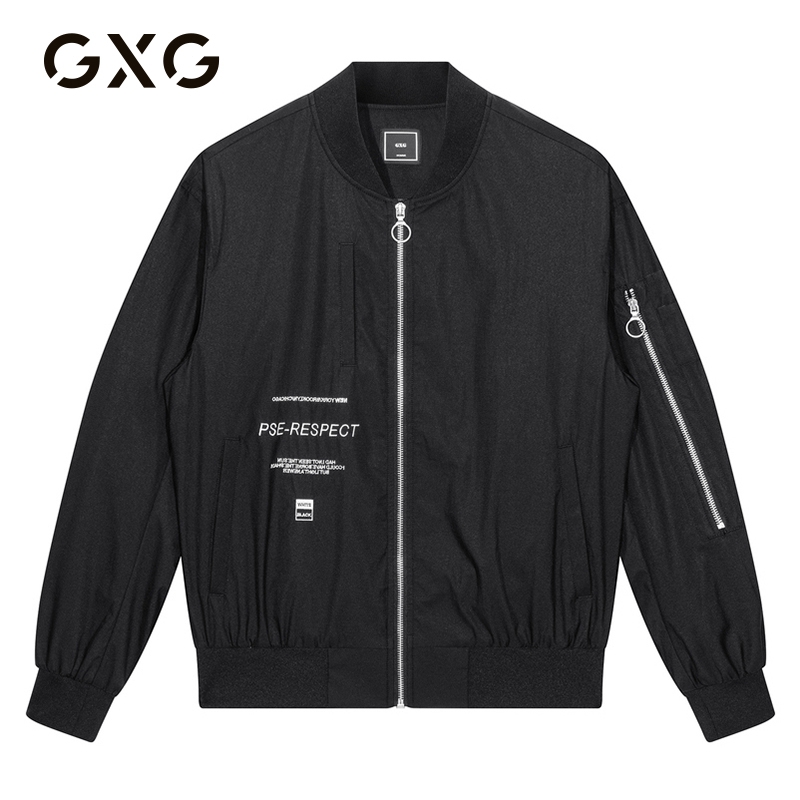 GXG men's autumn black jacket coat #GA121662E