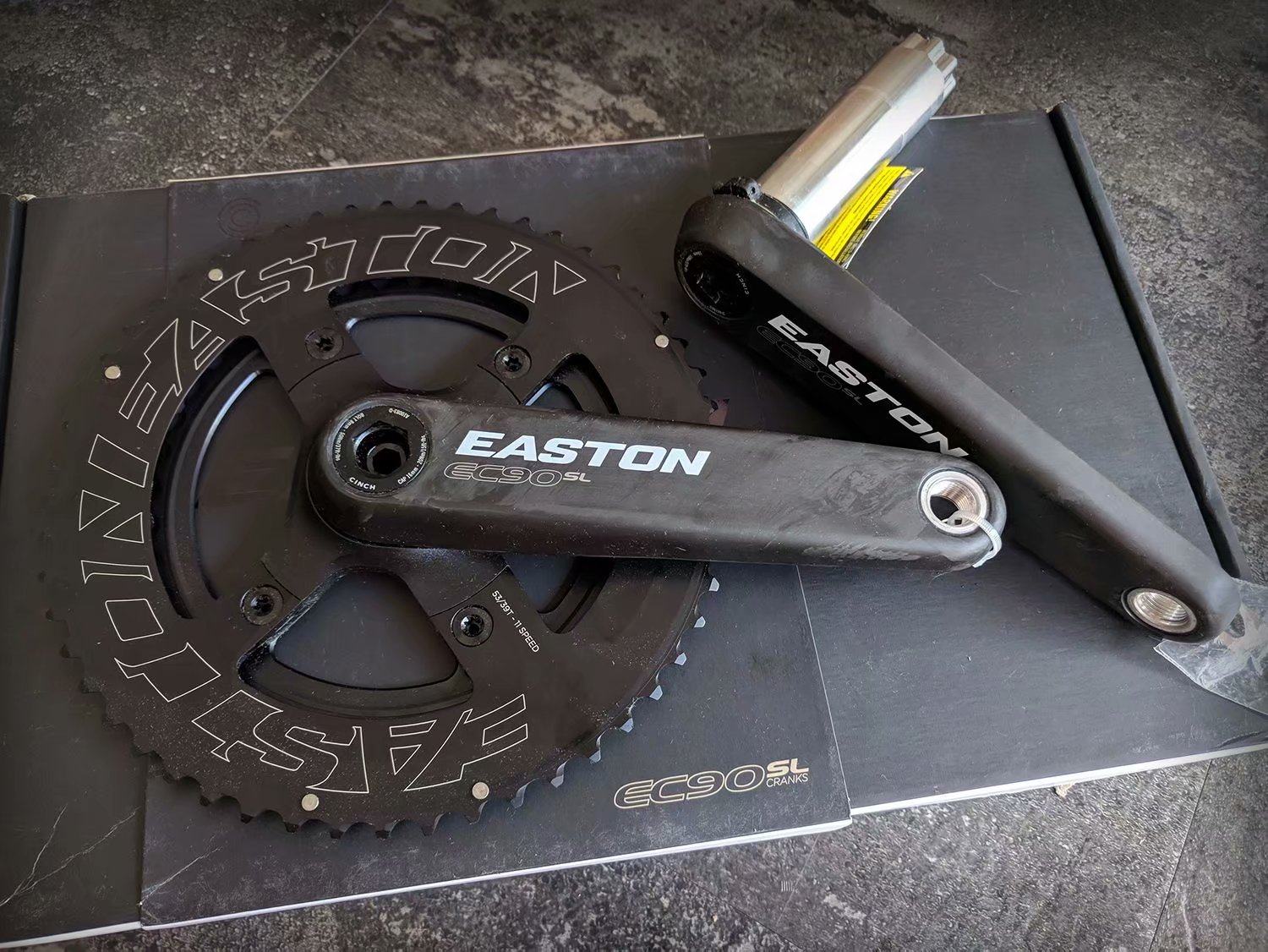 EASTON EC90 SL Carbon fiber crank large fluted disc single disc double disc road cx gravel