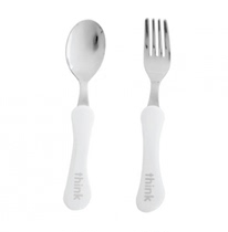 US procurement Thinkbaby childrens stainless steel fork spoon combination set