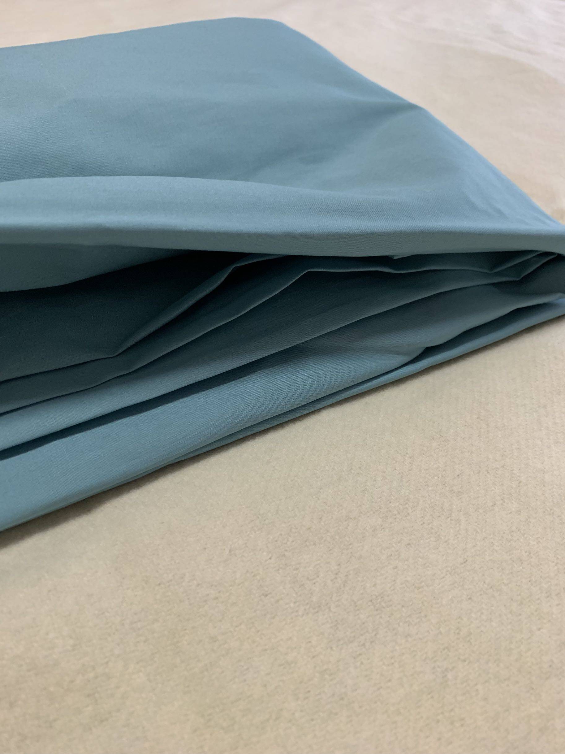 Hot selling new cotton original single European style cold wind plain color pillowcase bed bag sheet blue cotton elastic bed sheet