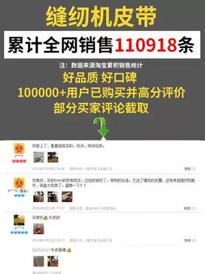 Old-fashioned sewing machine belt cowhide flying butterfly brand beef tendon Shanghai pedal car accessories