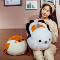 Emulated spherical sparring small bird paparazzi wool suede toy Mountain nestled with pillow doll girl gift boy