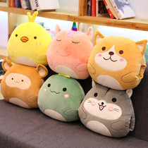 Cute hamster small chicken round warm hand holding pillowy stuffed toy meddling doll doll sleeping ultra soft leaning pillow gift