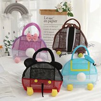 Cute Cartoon Mesh Wash Bag Portable Multifunction Outdoor Large Capacity Swim Bag Containing Bag Tourist Beach Bag