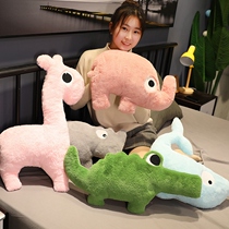 Crocodile Paparazzi Elephant Fur Suede Toy Sleeping With Pillow Rhino Whale Cute Warm Hand Holding Pillow Doll Birthday Gift