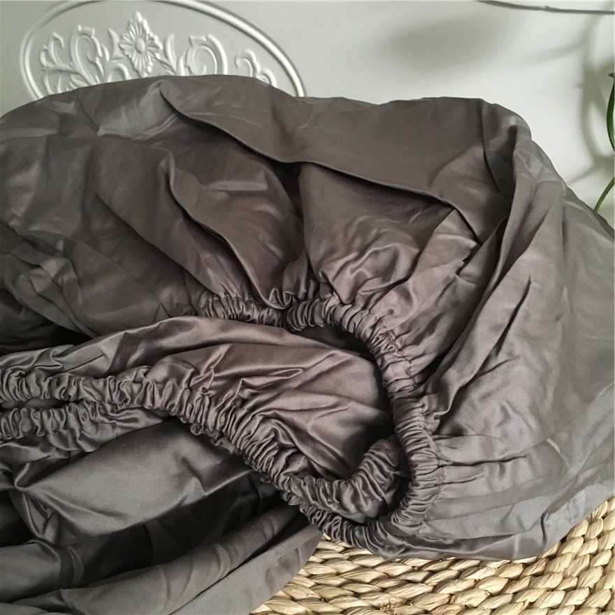 Foreign trade pure cotton close-fitting bed hat 60S gon satin mattress cover full cotton pure color naked sleeping mattress cover 180200 30