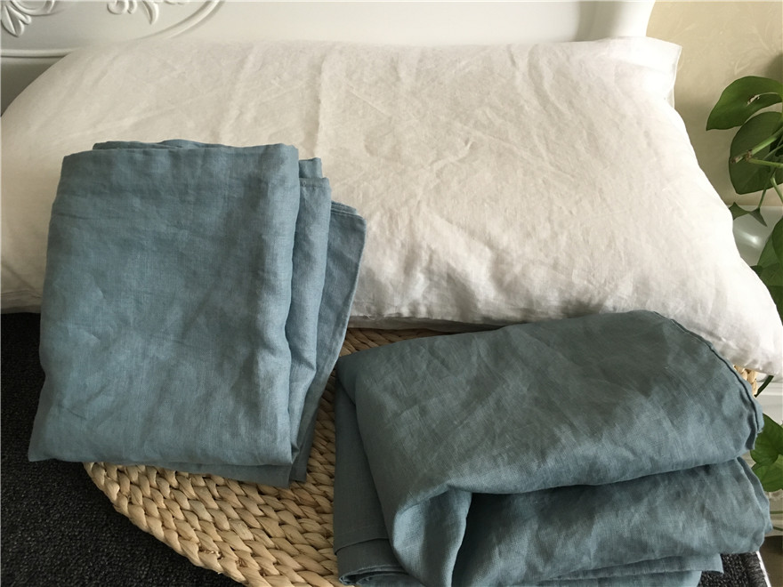 Foreign Trade Summer Pure Linen Pillowcase Washed Linen Sleet Linen Color Pillowcase Envelope Pillow Bag 46 * 73 Single Price