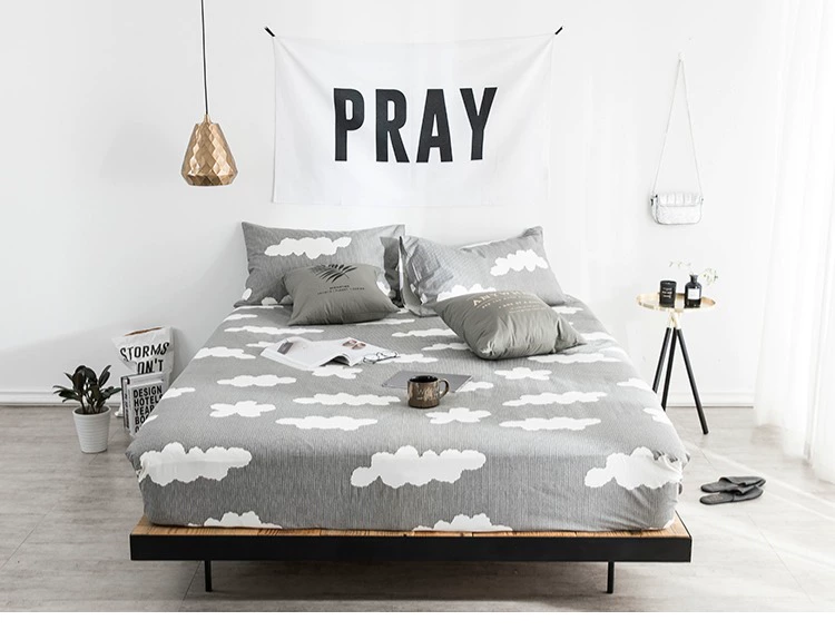 Nordic 40 mảnh in doanh nghiệp giường bông mới bedspread Simmons 1,5 1,2m 1.8m bộ bông mat - Trang bị Covers Mua ga phủ giường