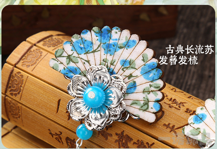 Phong cách cổ xưa Camellia bước tua clip Thiếu nhi cô gái Hanfu kẹp tóc COS Tang phù hợp với phụ kiện tóc cột tóc scrunchies