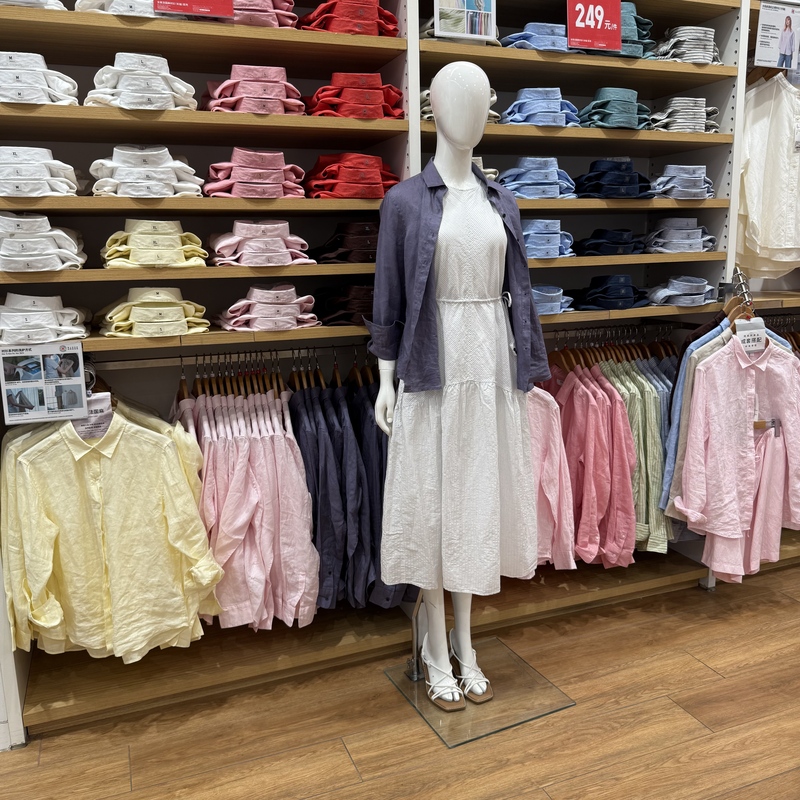 Uniqlo Women's French Linen Shirt/Long-Sleeved Shirt 26 Spring and Summer New Style 483868 475647 Uniqlo Women's French Linen Shirt/Long-Sleeved Shirt 26 Spring and Summer New Style 483868 475647