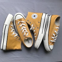 Converse 1970s Giày vải màu vàng tiêu chuẩn Samsung màu vàng cao 162054c màu vàng thấp 162063c giày converse cao cổ