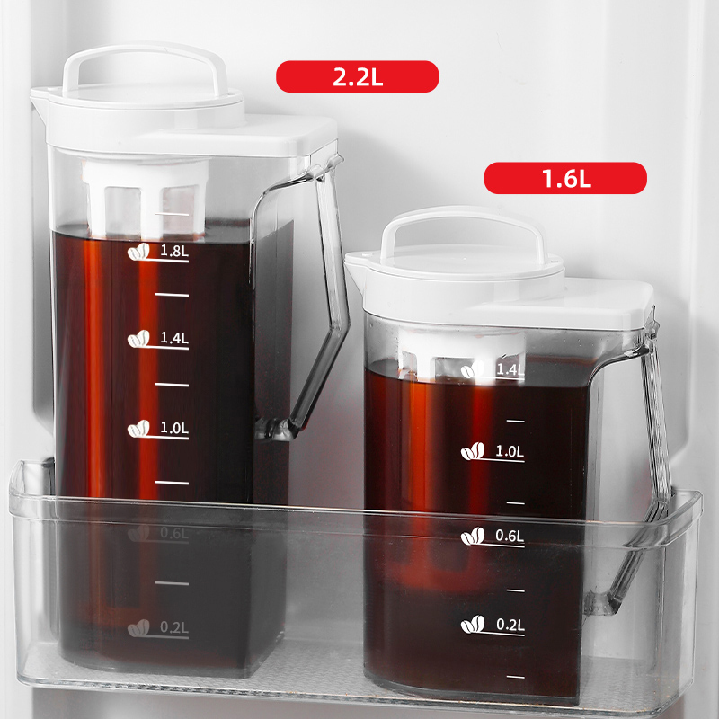 Cold Brew Coffee Pot, Refrigerator-Specific Cold Water Pitcher, Household Cold Brew Cup, Large Capacity Portable Cold Brew Juice Beverage Teapot